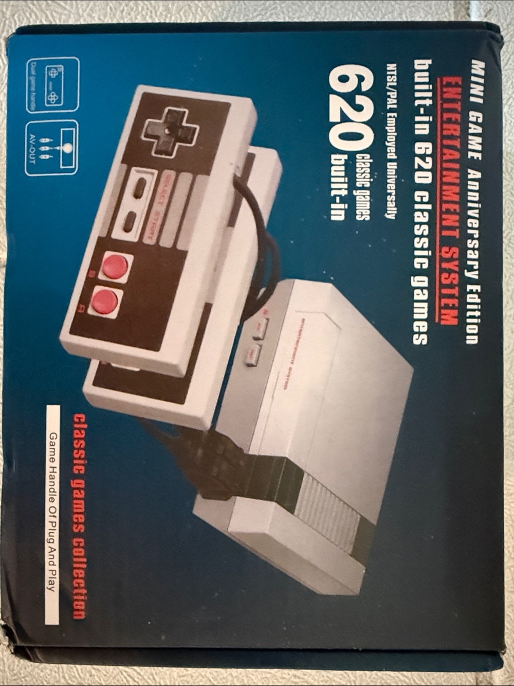 Retro 620-in-1 Classic Mini Game Console - White